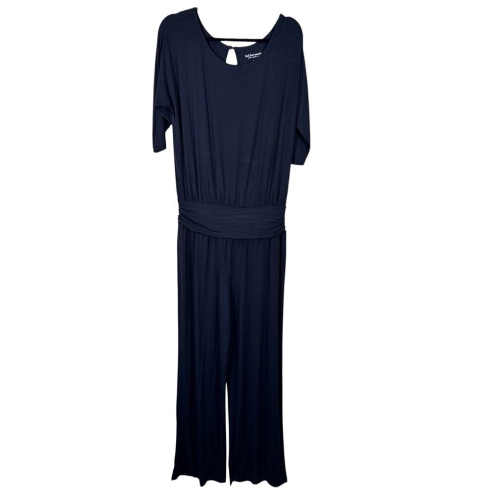 Soft Surroundings Black Wide Leg Jumpsuit Womens S Jersey Knit Fall Comfortable